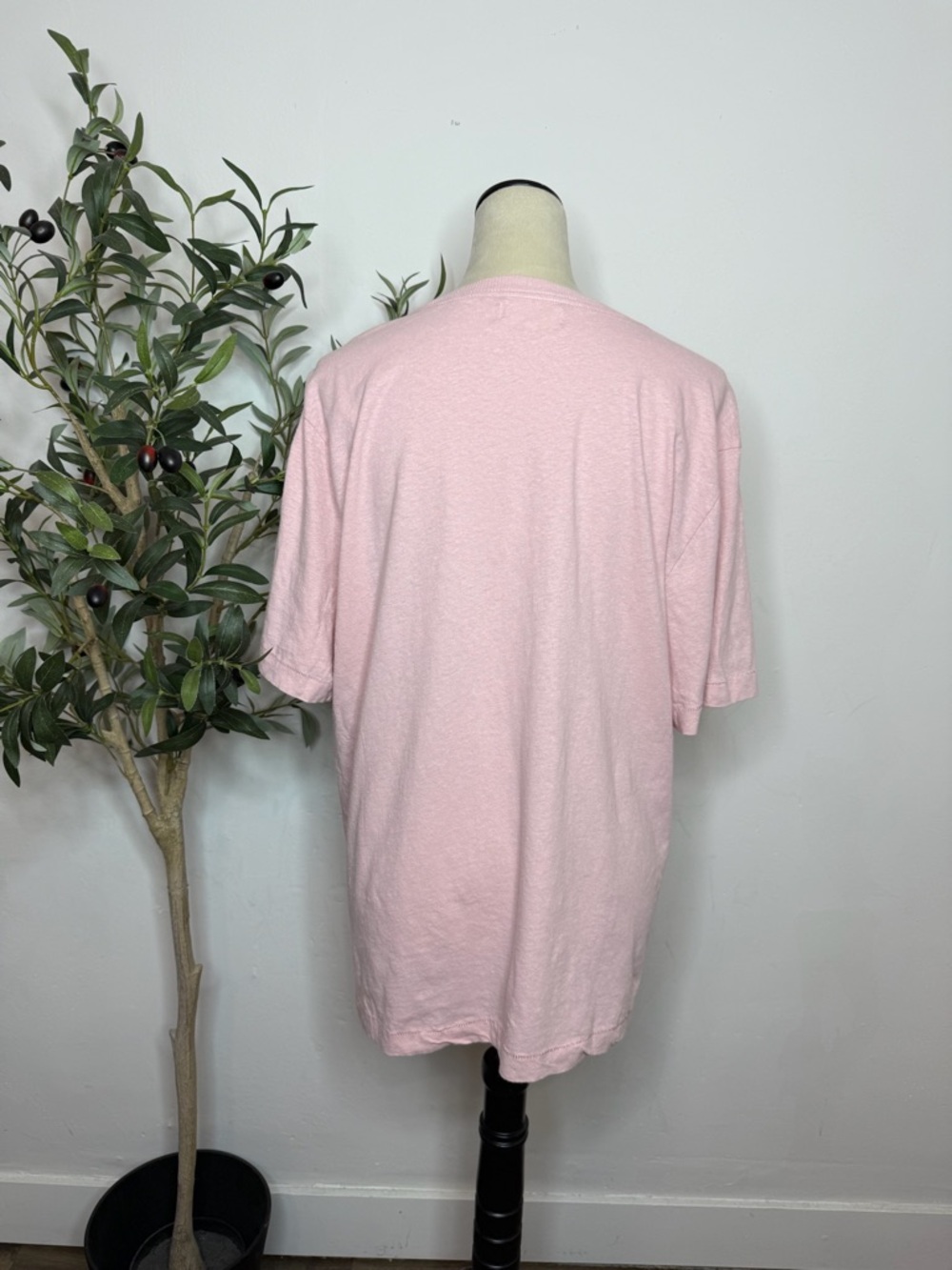 Merz B Schawen Classic Light Pink Crewneck Short Sleeve Tee - Picture 2 of 4